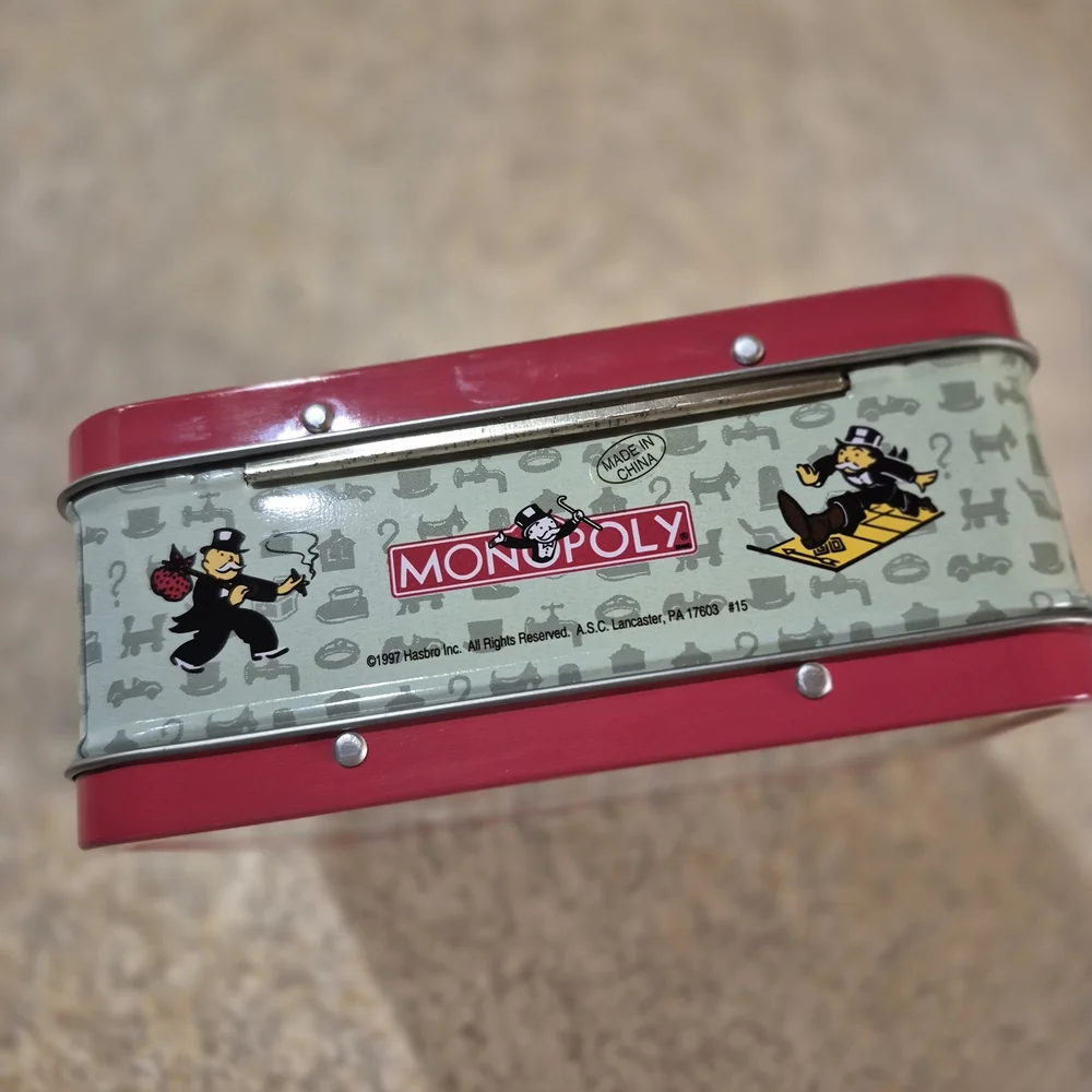 Monopoly Themed Food Storage Tin - Red